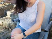 Solo girl Talia Amanda pulls out her knockers while wearing ripped jeans - Photo #2