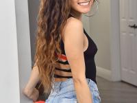Exotic teen Christian Charity strips slowly and flaunts her sexy twat - Photo #3