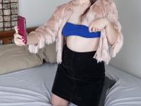 Small-titted babe Calliope probing her hairy pussy with a finger up close - Photo #3