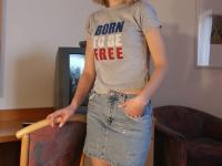Sexy amateur teen Jenni spreads her legs and toys her pink vagina - Photo #1