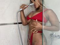 Ebony solo girl models revealing lingerie during non nude action - Photo #15