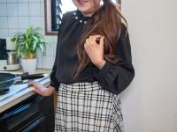Overweight Japanese woman gets naked while her stepson watches - Photo #2