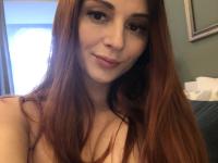 Sexy brunette takes selfies in a mirror while getting butt naked to shower - Photo #1