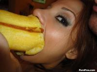 Kinky brunette Evilyn Fierce slides a dick in her throat before getting fucked - Photo #3
