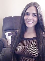 Kaley Kade in Mesh Top
