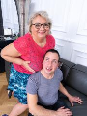 Fat old woman partakes in hardcore sex with her far younger lover