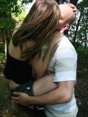 Petite babe Lil Candy enjoys hardcore outdoor sex with a senior