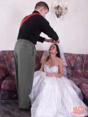 Lusty bride Lidia gets orally pleased and dicked by her best man