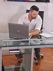 Sexy secretary Sarah Highlight enjoys wild office sex with her boss