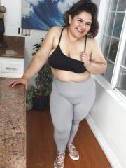 Chubby amateur Karla Lane spreads her tight hairy pussy up close