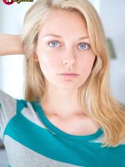 Fair-haired blue-eyed babe Alli Rae banged by bald Jmac with big dick