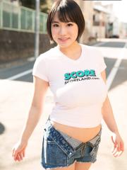 Japanese solo girl Kaho Shibuya unleashes her huge tits before getting naked