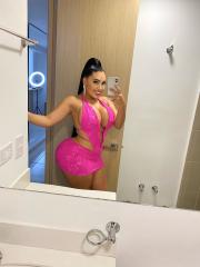 Hot Latina girl shows her huge tits and big ass in public and private locations