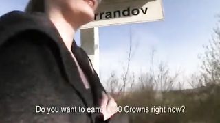 Real amateur Czech girl paid for hardcore sex
