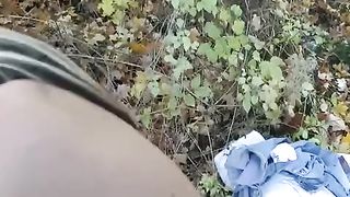 Blonde with hairy clit fucking in public