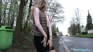 Public Agent Russian hotty loves daylight outdoor sex