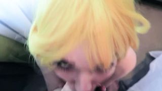 Princess Peach Sloppy Blowjob and Facial