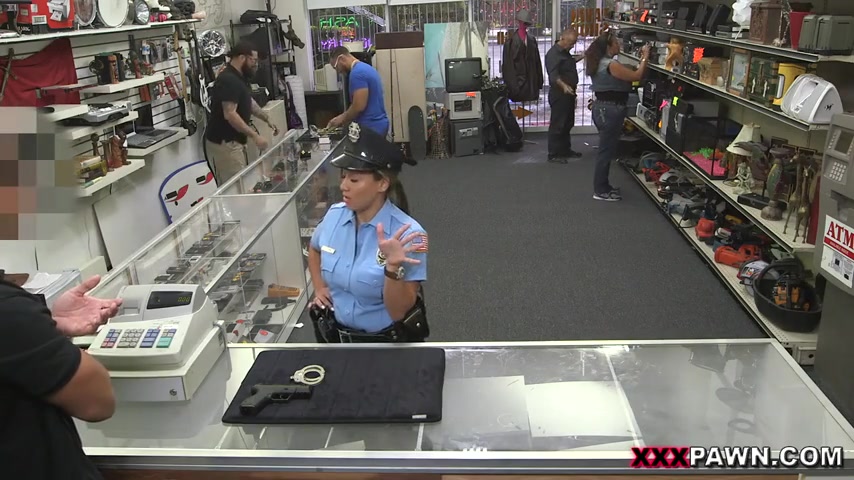 Busty police woman is about to get fucked, because she asked for it very nicely