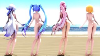 [R-18] Ghost Dance!  Hatsune Miku, Luka, Haku, Rin (VOCALOID)