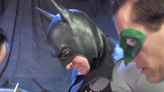 Wonder Woman sucks all the superheroes' cocks