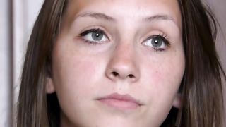 Slim, Czech teen is showing her perfectly shaved pussy to a guy who wants to fuck her