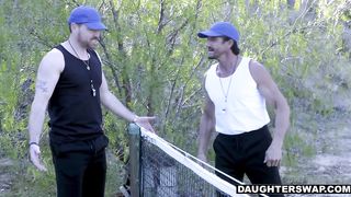 Nasty foursome in a stepdaughter swap scene