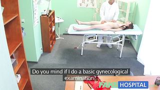 Adorable brunette was naive enough to let her kinky doctor fuck her brains out in his office