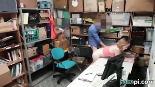 Two naughty girls were caught shoplifting and ended up punished with a good fuck session