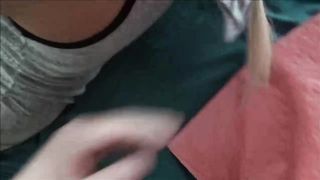 Spoiled babe is eagerly sucking her step- father's dick and expecting a good fuck in return