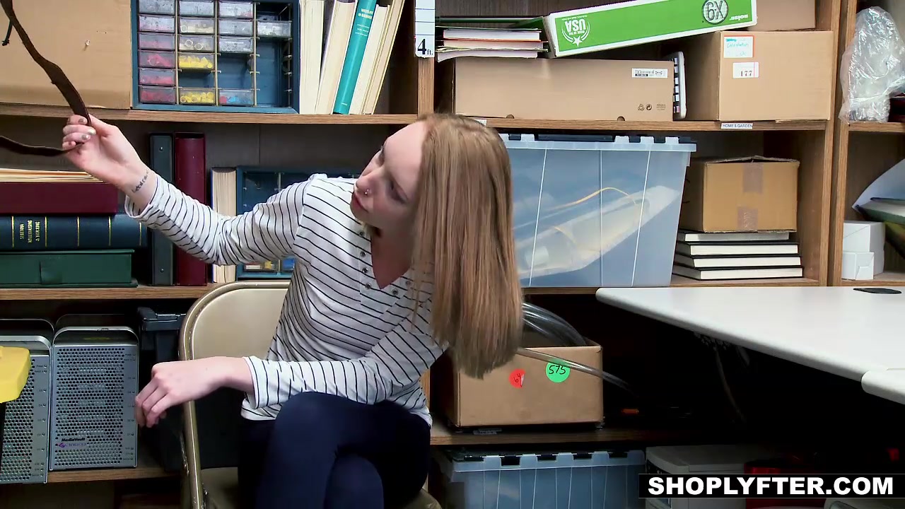 Redhead teen arrested and fucked in the office
