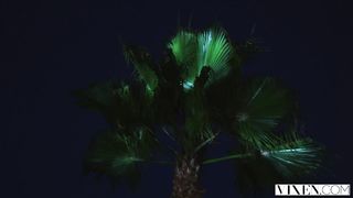 VIXEN Janice Griffith and Ivy Wolfe Sneak Into Backyard For Nighttime Pool