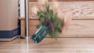 Young dude welcomes MILFs in the neighborhood