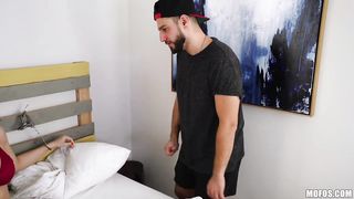 Slutty Lena in a very tough situation makes her cuck pay