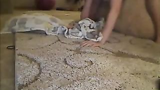 Innocent looking babe raises her ass in the air to get plowed hard in this homemade clip