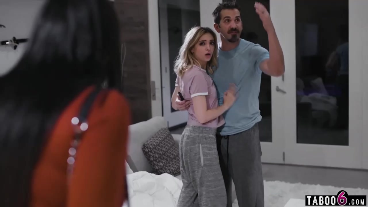 Busty milf and a dirty teen are having a wild threesome with a guy who loves both