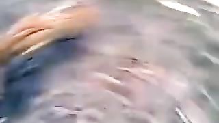 Young boys are playing with a petite kinky girl while their parents are not there