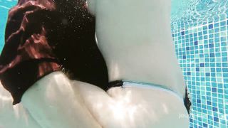 Gorgeous Izzy gets her tight blond pussy fucked by the pool