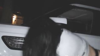 Curvy Girl and her Dildo in Parking Lot