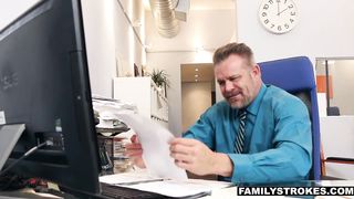 Stepdaughter fucking her daddy at the office