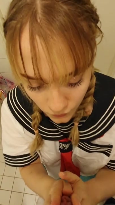 Schoolgirl gets Creampied in Bathroom