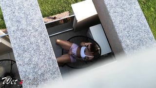 Caught my Neighbors Daughter Masturbating on her Balcony