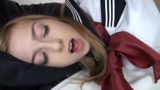 Blonde teen did not go to classes today, because she was too busy having casual sex with her friend