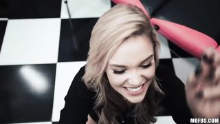 Kali Rose is sucking her lover's dick balls deep and holding her legs spread to get fucked