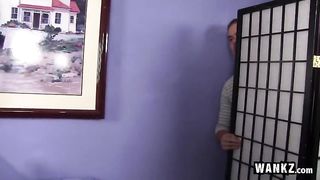 Smoking hot brunette in pink dress gave a call to a guy she wanted to fuck