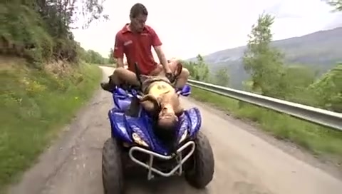 Kinky teen is sucking a rock hard dick in the nature while hiking and climbing rocks