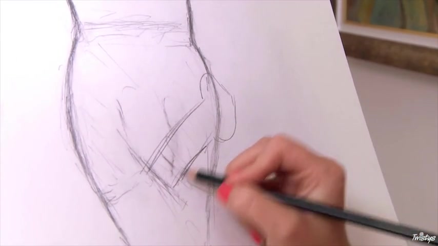 Abby Cross is getting nailed instead of posing for a young artist in his studio