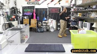 Classy Latin brunette turned into a real slut to get a discount in a local shop