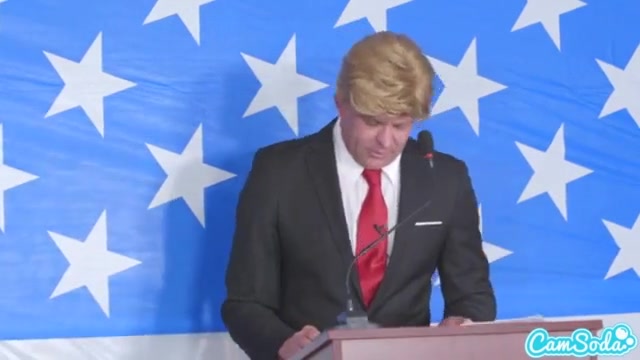 After they have finished a public debate, two presidential candidates decided to fuck each other