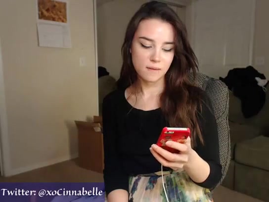Sweet teen brunette is showing her tits on web cam and earning money every single day