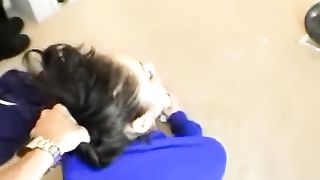 Amateur facial brunette by BitchLovePorn-com